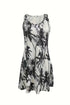 'Vanya' Printed Wide Strap Mini Dress - Celes Fashion